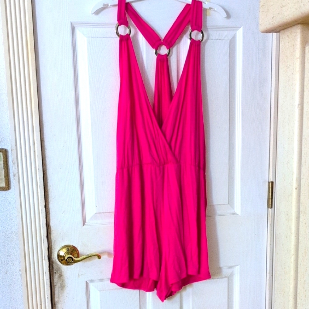 VENUS Fuchsia Halter Romper